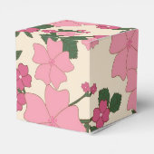 Rosa Blumenmuster Geschenkschachtel (Rückseite)
