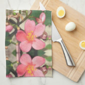 Rosa Blumenmuster Handtuch (Viertel Falte)