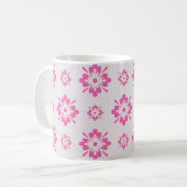 Rosa Blumenmuster Kaffeetasse (Vorderseite Links)
