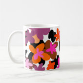 Rosa Blumenmuster Kaffeetasse (Links)