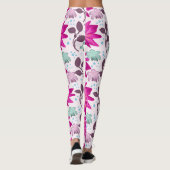 Rosa Blumenmuster Leggings (Rückseite)