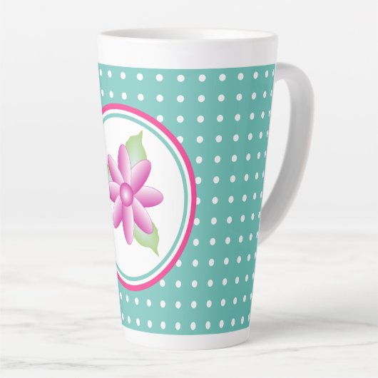 Rosa Blumenmuster Milchtasse (Rechte Ecke)