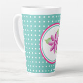 Rosa Blumenmuster Milchtasse (Linke Ecke)