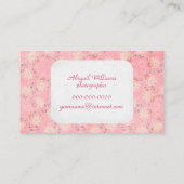 rosa Blumenmuster mit Kopierraum Visitenkarte (Rückseite)