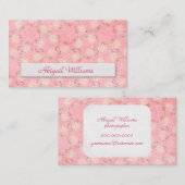 rosa Blumenmuster mit Kopierraum Visitenkarte (Vorne/Hinten)