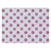 Rosa Blumenmuster mit Tröpfchen Tischdecke (Vorderseite (Horizontal))