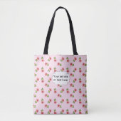 Rosa Blumenmuster Modernes Land Tasche (Vorderseite)
