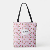 Rosa Blumenmuster Modernes Land Tasche (Rückseite)