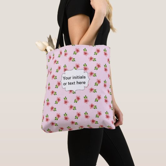 Rosa Blumenmuster Modernes Land Tasche (Von Nahem)