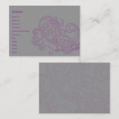 Rosa Blumenmuster - mollig Visitenkarte (Vorne/Hinten)