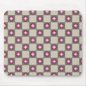 rosa Blumenmuster Mousepad (Vorne)