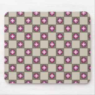 rosa Blumenmuster Mousepad