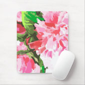 Rosa Blumenmuster Mousepad (Mit Mouse)