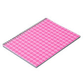 Rosa Blumenmuster Notizblock (Linke Seite)