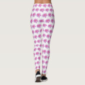 Rosa Blumenmuster Pink Daisies Leggings (Rückseite)