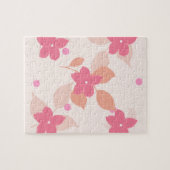 Rosa Blumenmuster Puzzle (Horizontal)