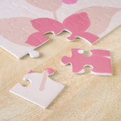 Rosa Blumenmuster Puzzle (Seite)