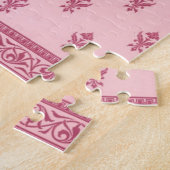 Rosa Blumenmuster Puzzle (Seite)