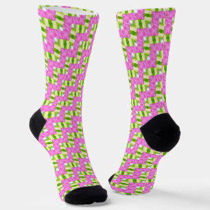 Rosa Blumenmuster Socken