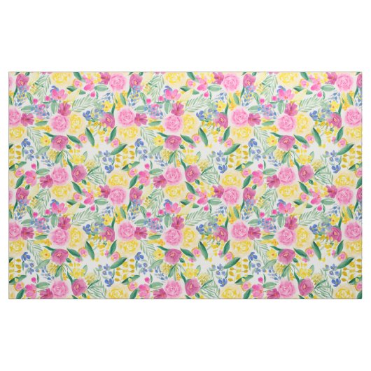Rosa Blumenmuster Stoff (Fat Quarter (45,7 x 55,9 cm))