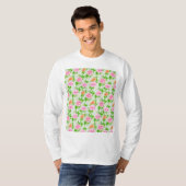 Rosa Blumenmuster T-Shirt (Vorne ganz)