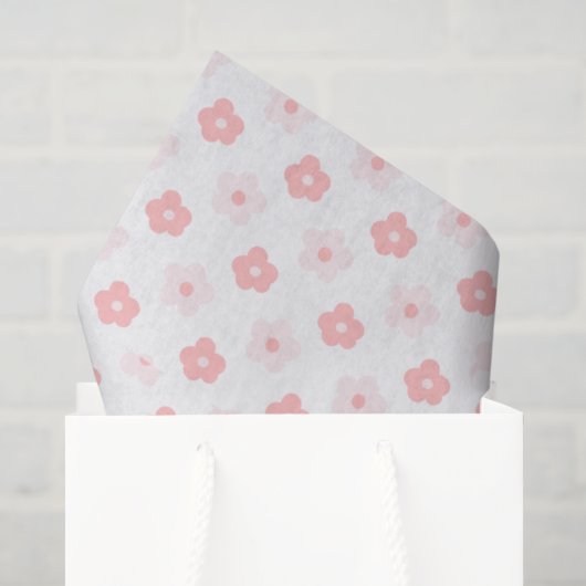 Rosa Blumenmuster-Tissue-Papier Seidenpapier (Geschenktüte)