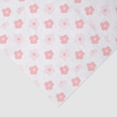 Rosa Blumenmuster-Tissue-Papier Seidenpapier (Detail)