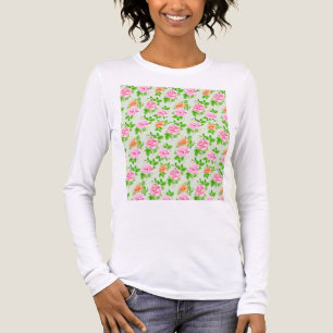 Rosa Blumenmuster Tri-Blend Shirt