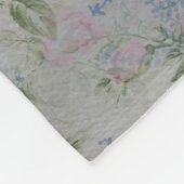 Rosa Blumenmuster Vintage Fleecedecke (Ecke)