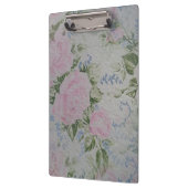 Rosa Blumenmuster Vintage Klemmbrett (Links)
