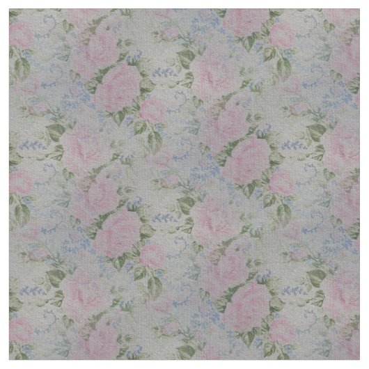 Rosa Blumenmuster Vintage Stoff (Nahaufnahme)