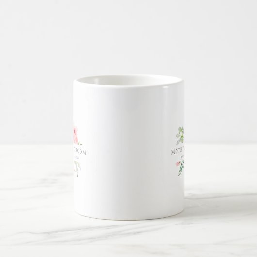 Rosa Blumenmutter der Groom-Kaffee-Tasse Kaffeetasse (Mittel)