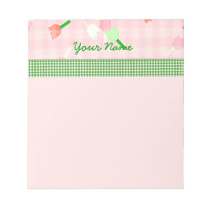 Rosa Blumennotizblock Notizblock