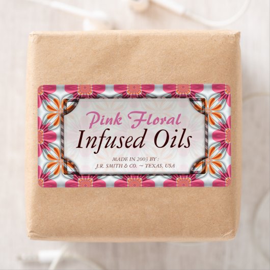 Rosa Blumenöle Flaschenküchen (Insitu)