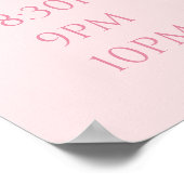 Rosa Blumenorden Veranstaltungen Hochzeitplakat Poster (Ecke)