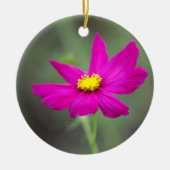 Rosa Blumenornament Keramik Ornament (Vorne)