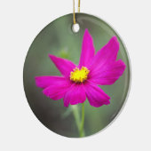 Rosa Blumenornament Keramik Ornament (Links)
