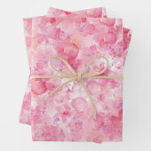 Rosa Blumenpapier Geschenkpapier Set (Beispiel)