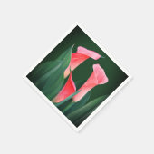 Rosa Blumenpapier-Partyservietten Serviette (Ecke)