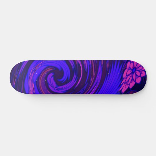 Rosa Blumenplatte Skate Board Skateboard (Horizontal)
