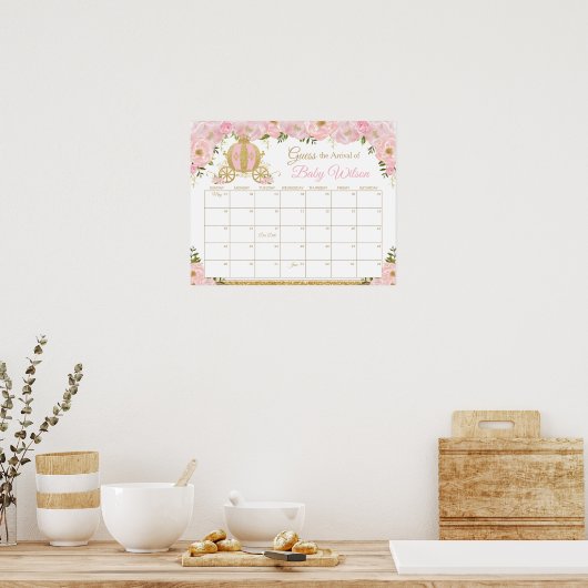 Rosa Blumenprinzessin rät das Ankunftsspiel des Ba Poster (Küche)