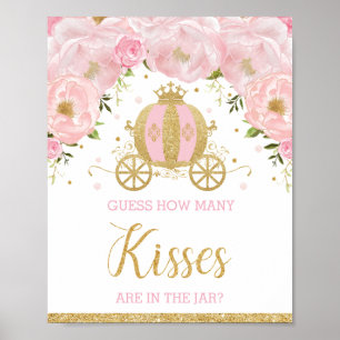 Rosa Blumenprinzessin rät wie viele Kisses Game Poster