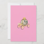 Rosa BlumenPrinzessin Verzauberte 1. Geburtstag Einladung (Rückseite)