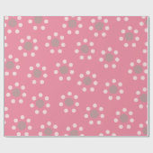 Rosa Blumenpunkt-Geschenkpapier Geschenkpapier (Flach)