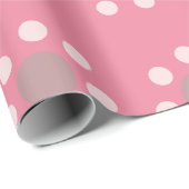 Rosa Blumenpunkt-Geschenkpapier Geschenkpapier (Rolleneckpunkt)