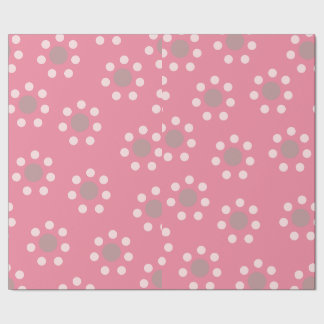 Rosa Blumenpunkt-Geschenkpapier Geschenkpapier