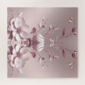 Rosa Blumenpuzzle Puzzle (Horizontal)