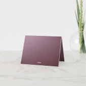 Rosa Blumenrahmen Danke Karte (Rückseite)