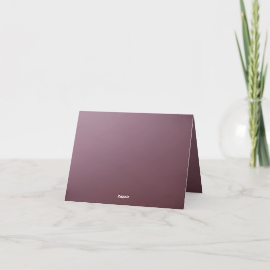 Rosa Blumenrahmen Danke Karte (Rückseite)