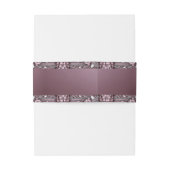 Rosa Blumenrahmen Einladungsbanderole (Rückseitenbeispiel)